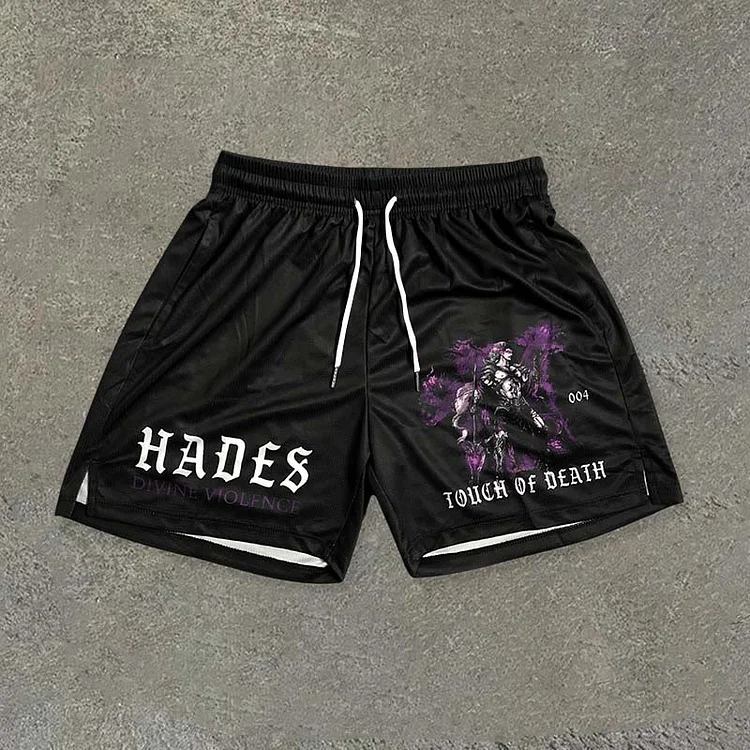 Sopula Hades Print Casual Street Mesh Shorts