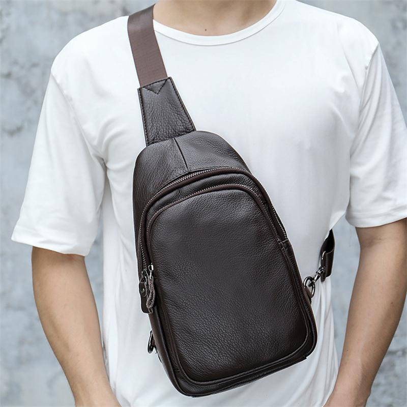 Fashion Large Capacity Plain Soft Leather Crossbody Bags