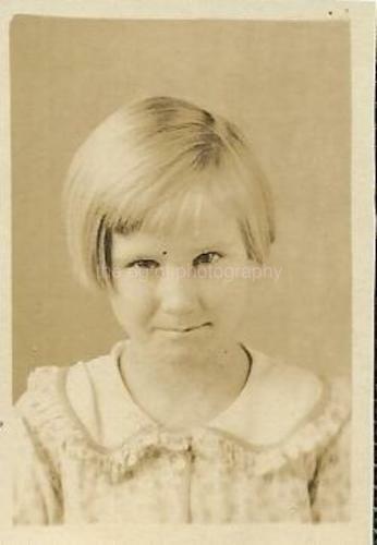 SCHOOL GIRL Vintage SMALL FOUND Photo Poster painting bwOriginal Portrait 05 25 B