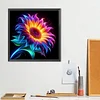 Diamond Painting -5D Full Round Drill Neon Sunflower(40x40cm-Box Packagin)