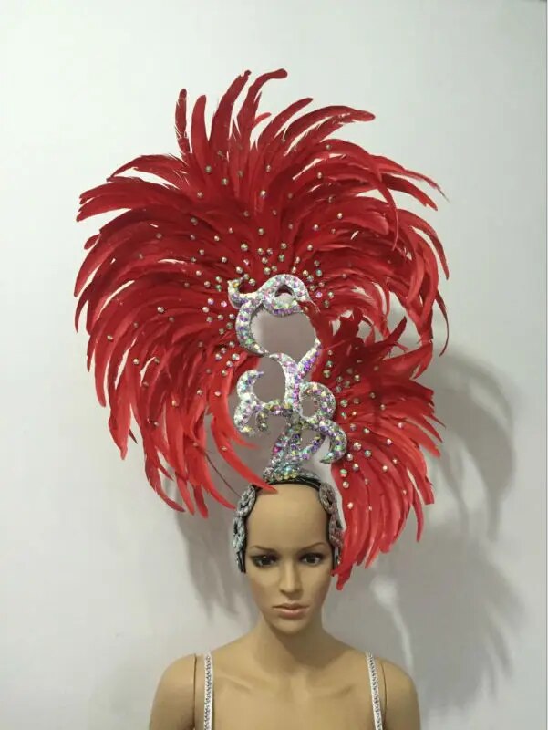 VCSHOES Latin Dance Samba Accessories Exquisite Headdress Feathers Delicate Dance Shows Accessories Samba Clothing
