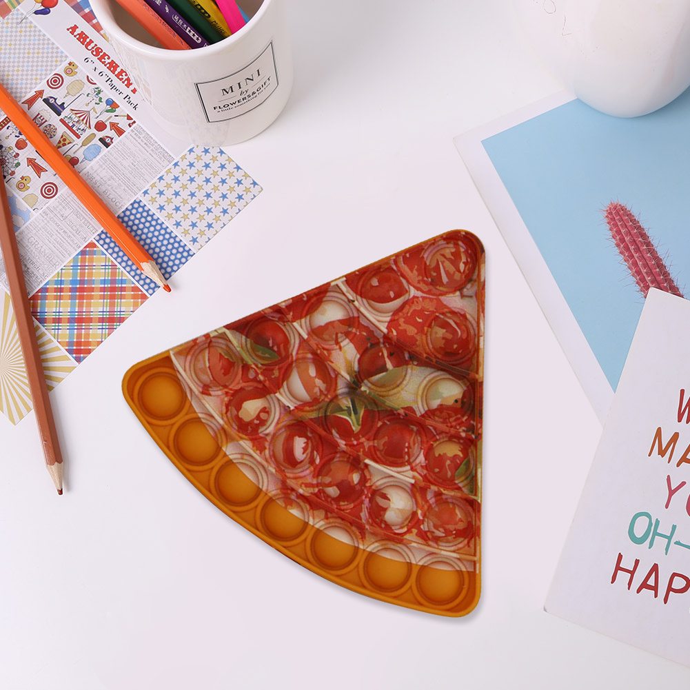 

Pizza Printing Color Silicone Push Bubble Fingertip Toy Decompression Craft, 501 Original