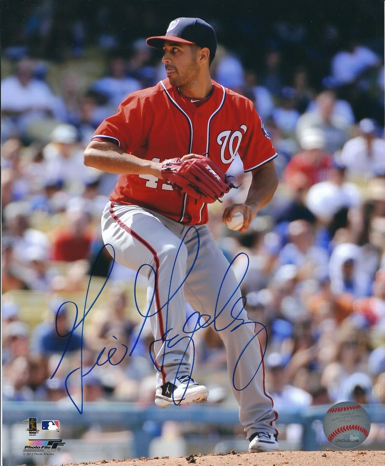 Autographed GIO GONZALEZ Washington Nationals 8x10 Photo Poster painting- COA