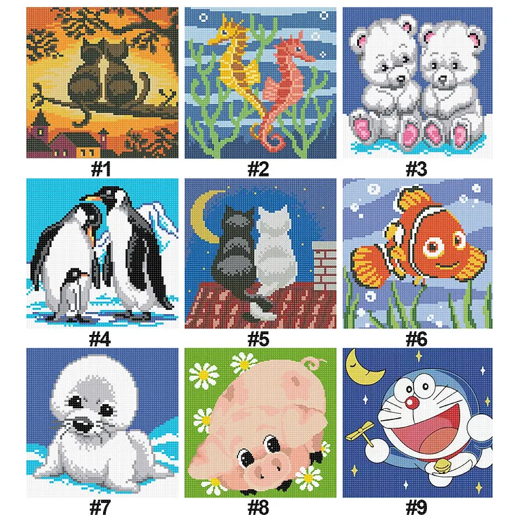 Animal - 9CT Bead Embroidery Cross Stitch-1323448
