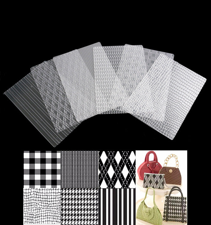6Pcs Lady's Bags Textured Fondant Mat Embossing Texture Cake Decorating Mould