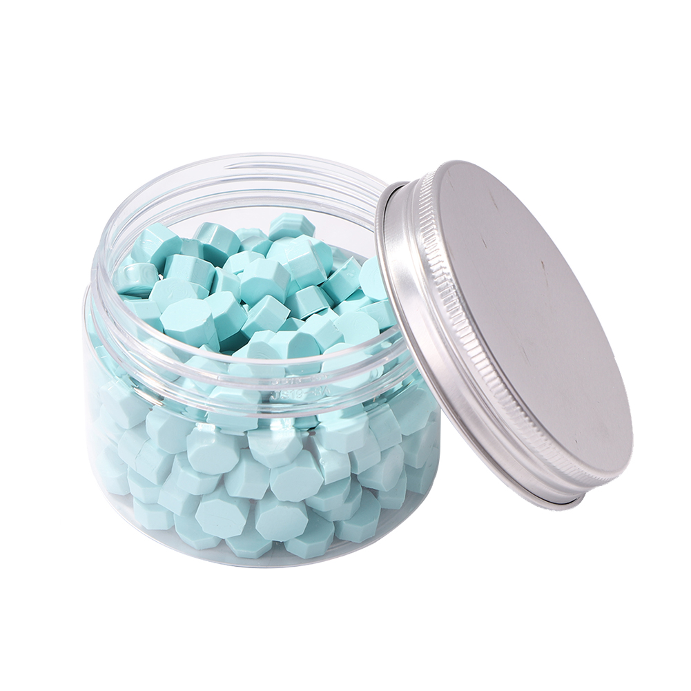 

200pcs Octagonal Wax Seal Beads Turquoise - Wax Seal Stamp, 501 Original