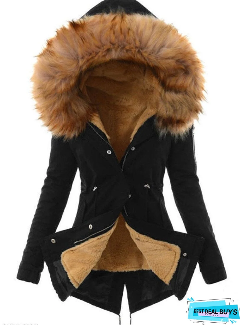 Plush Collar Cotton Coat