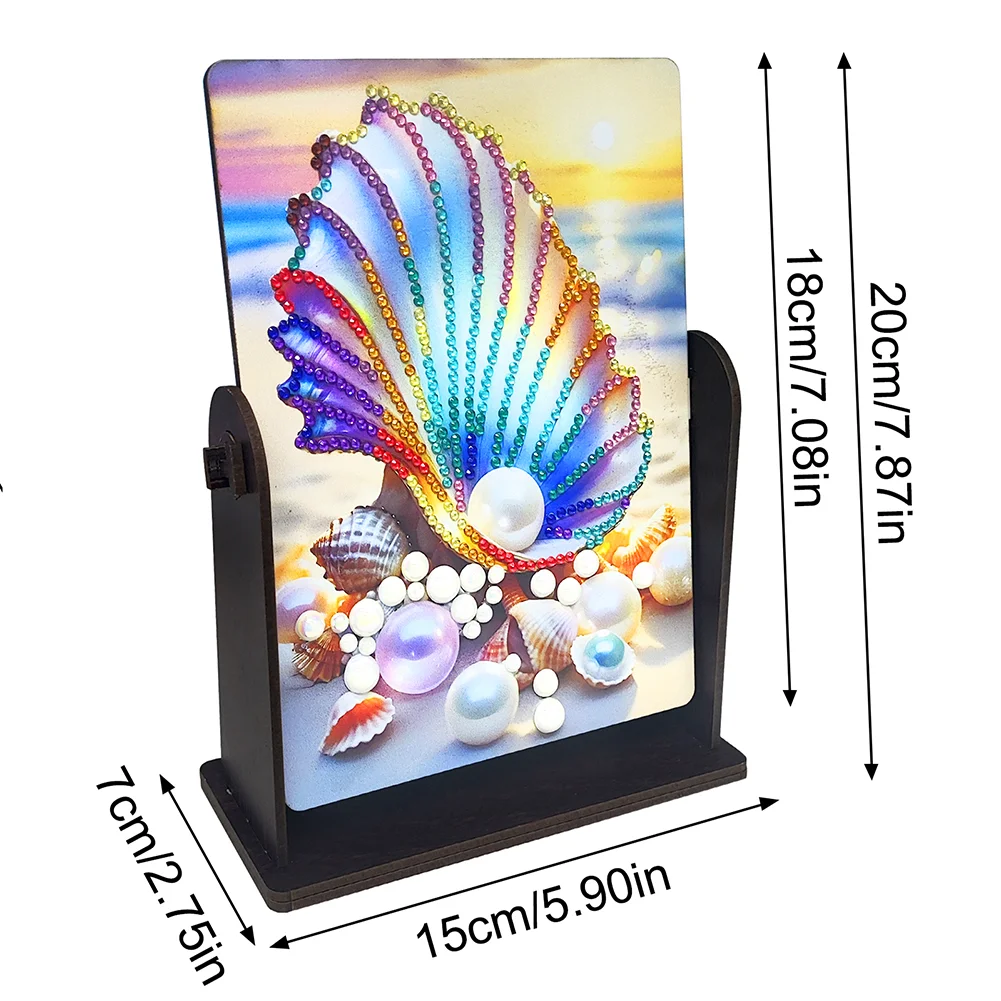 DIY Pearl Special Shape Diamond Painting Table Top Mirror Kit for Adults Beginners
