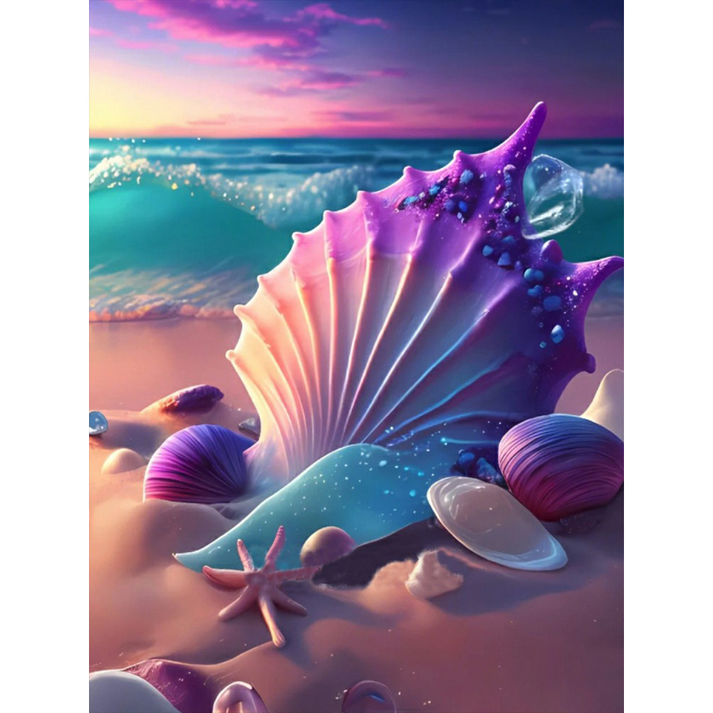 Beach Scenery 30*40CM(Canvas) Full Round Drill Diamond Painting gbfke