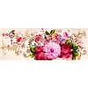 Peony - Full Embroidery 3 Strands 11CT Stamped Cross Stitch - 110*40CM - Large Size