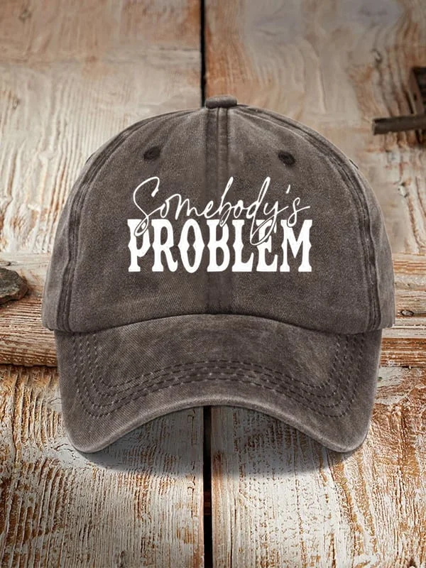 Women's Wallen Somebody's Problem Printed  Hat socialshop