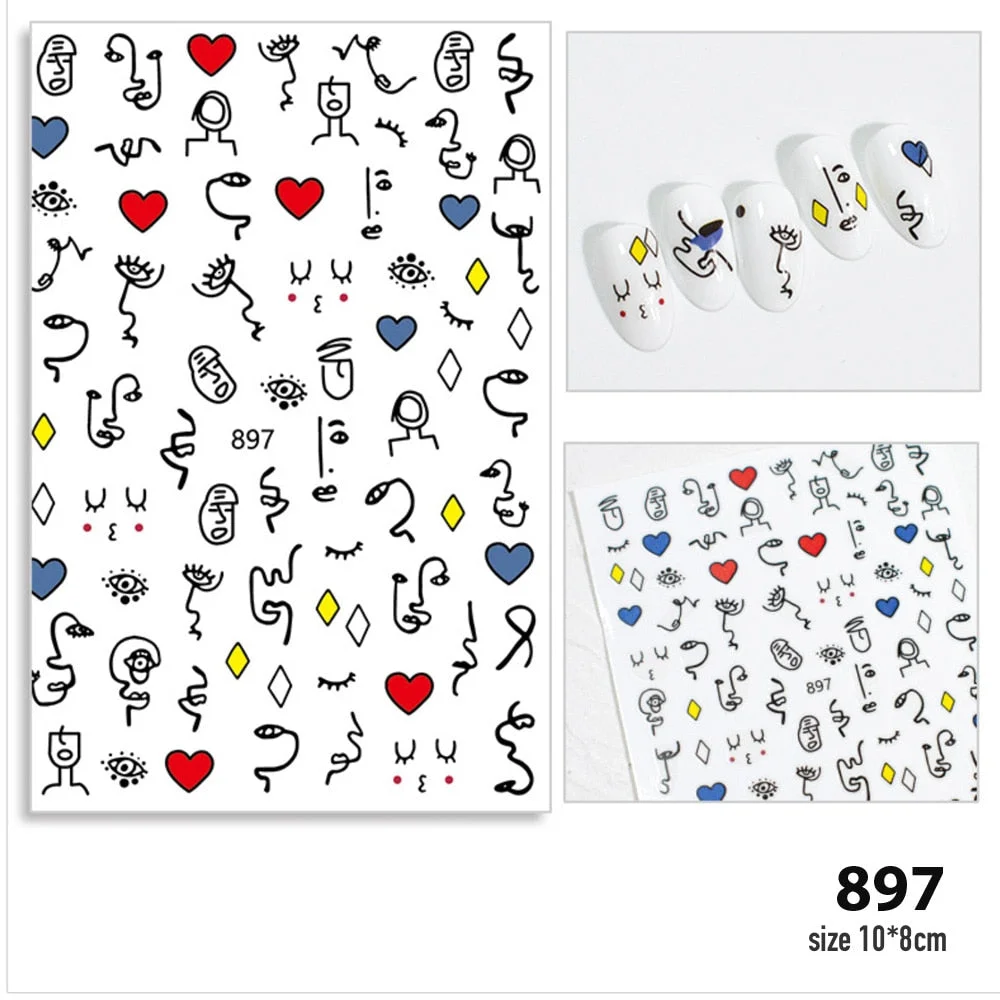 Nail Art Sticker water decal decorations Beauty Woman Marilyn Monroe Audrey Hepburn DIY Watermark Decals Nail Art Sticker