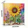 (25x25cm)DIY Pearl Painting Sunflower Framed Handmade Pearl Material Art Kit Living Room Decor