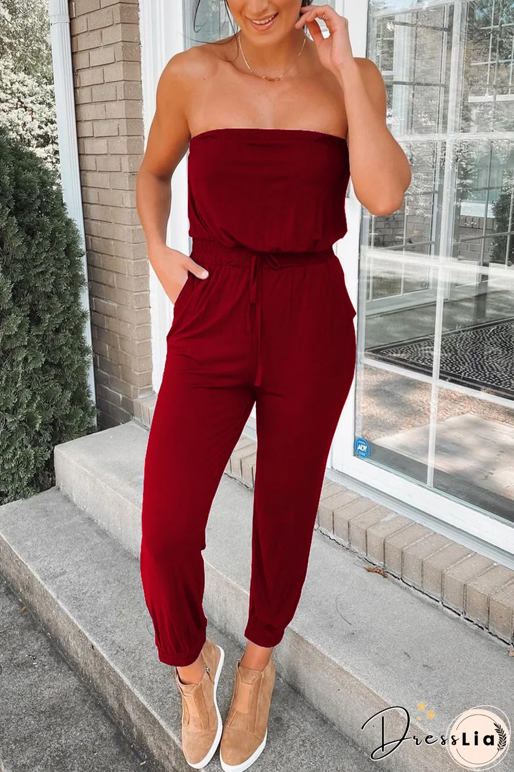 KarliDress Off The Shoulder Loose One Piece Jumpsuit P12672