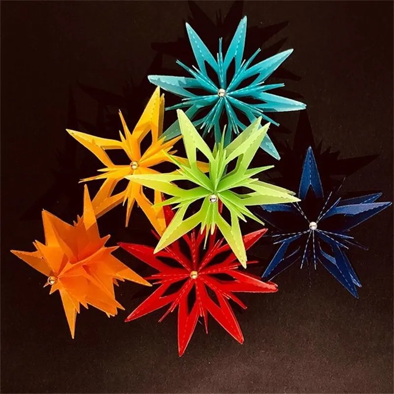 Athvotar styles 3D Folded Stars Creative Metal Cutting Dies for DIY Scrapbooking Paper Cards Crafts Making 2023 New