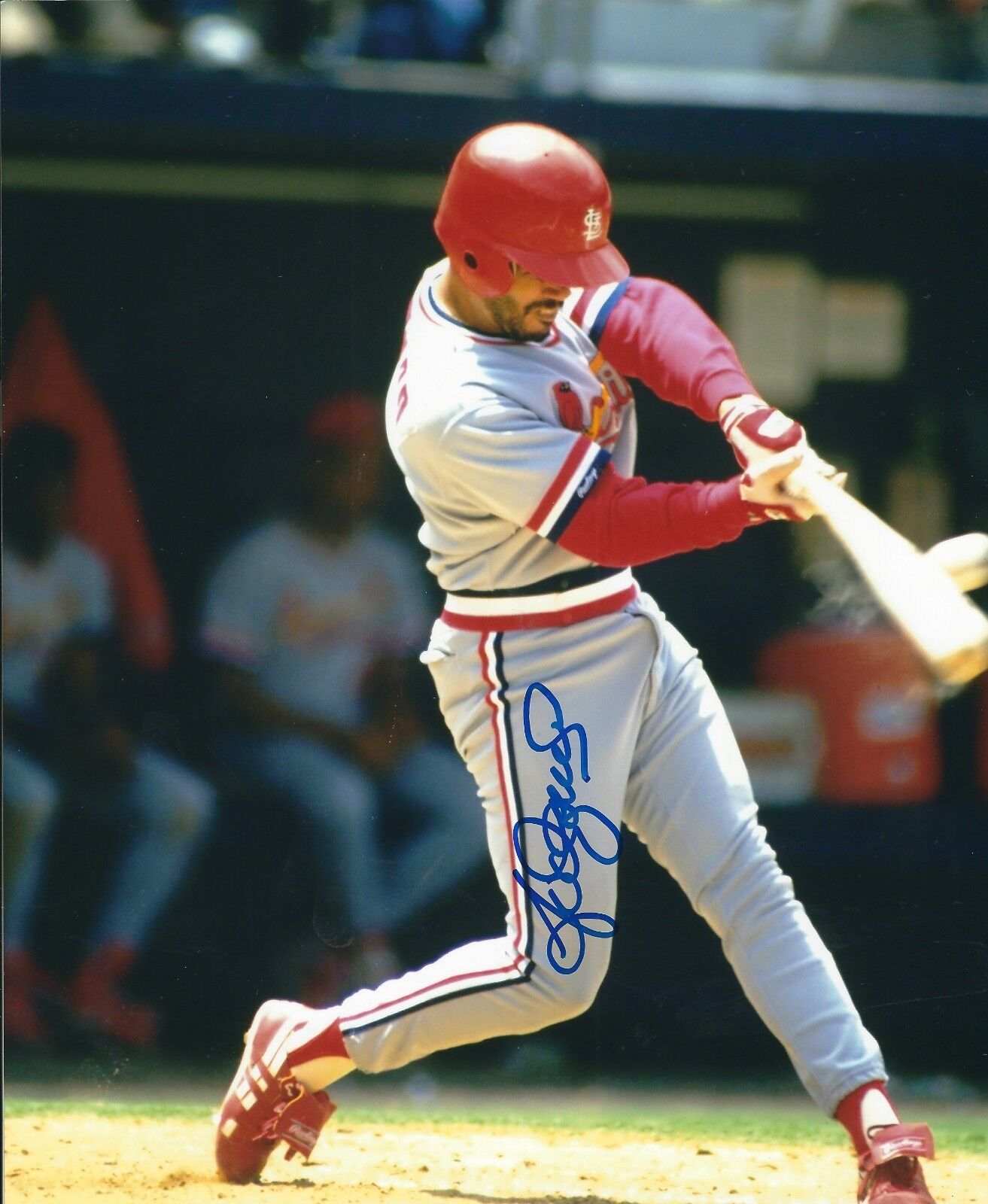 Signed 8x10 JOSE OQUENDO St Louis Cardinals Autographed Photo Poster painting - COA