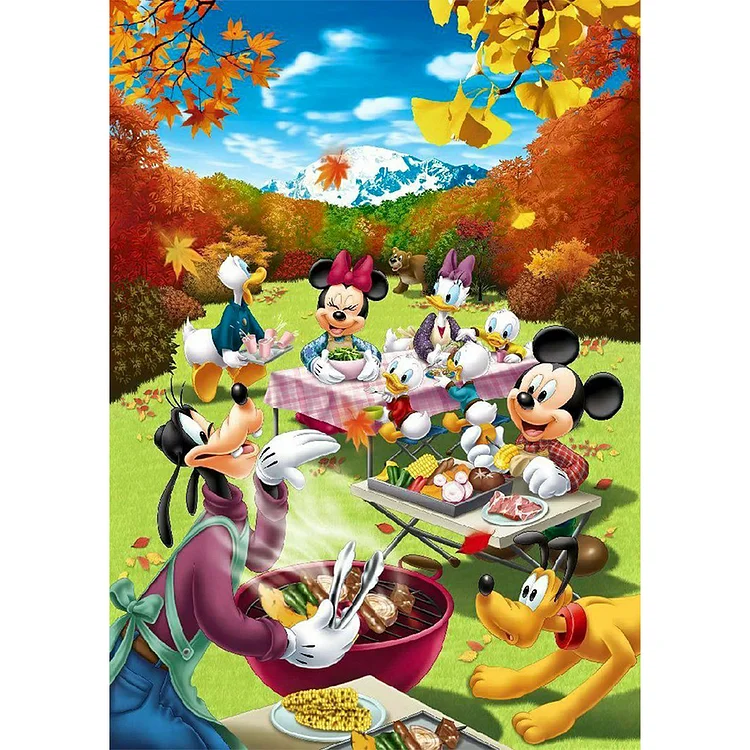 Mickey Mouse Party 50*70CM(Canvas) Full Round Drill Diamond Painting gbfke
