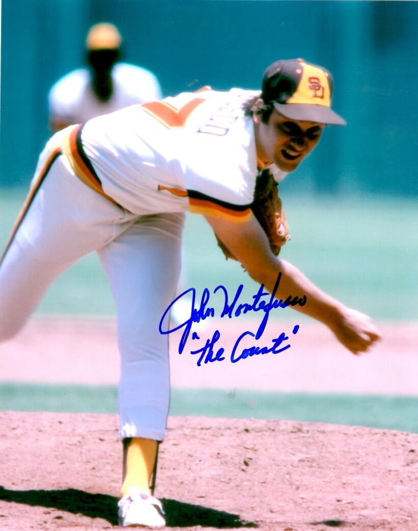 Signed 8x10 JOHN MONTEFUSCO San Diego Padres Autographed Photo Poster painting - COA