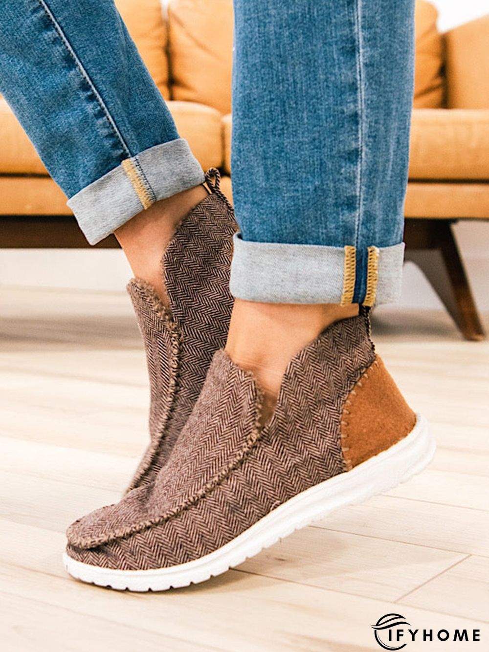 Womens's Warm Lined Slip On Canvas Shoes | IFYHOME