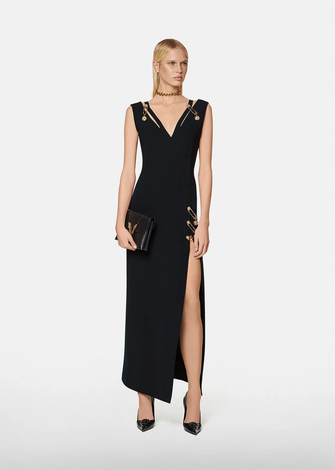 Zingj Hot Black Pin Bandad Wedding Birthday Party Elegant Fashion Dress Repair