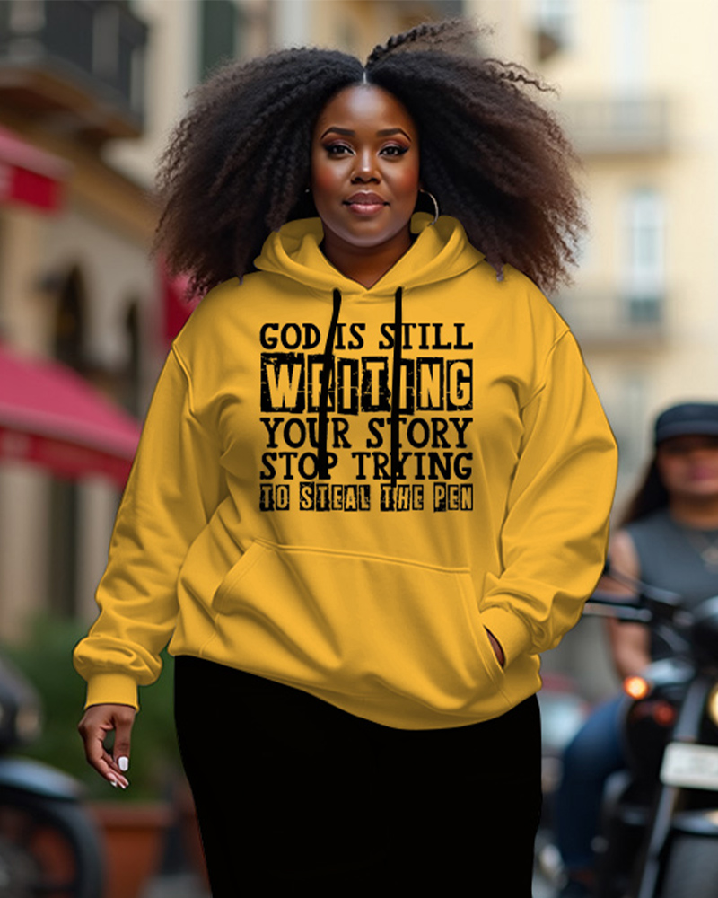 Women's Plus God Is Still Writing Your Story Long Sleeve Hoodie