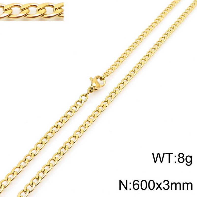 Fashion Geometric Stainless Steel Plating Necklace 1 Piece