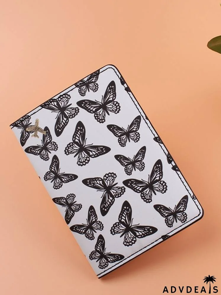 Allover Butterfly Graphic Passport Case