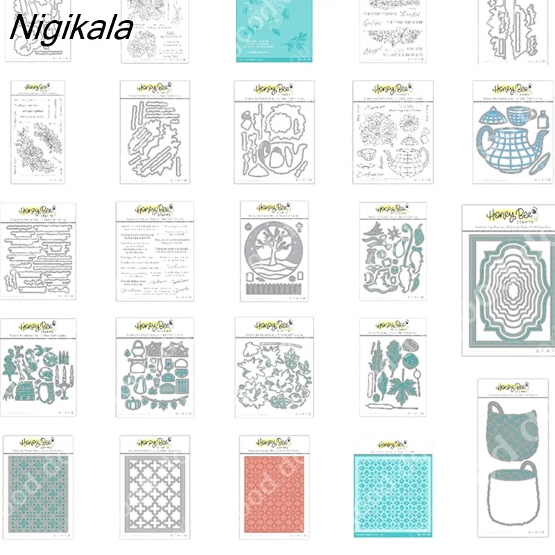 Nigikala Plant Cutting Dies Stamps Stencil Hot Foil Scrapbook Diary Decoration Embossing Template Diy Greeting Card Handmade