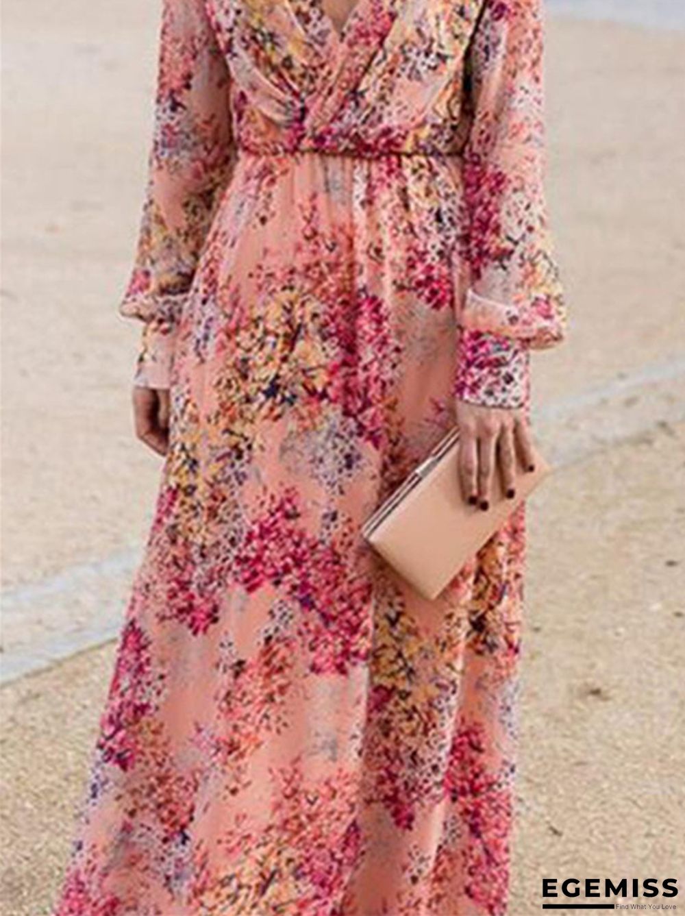 Slim Dress Sexy Deep V-neck Lace Up Waist Hem Dress | EGEMISS