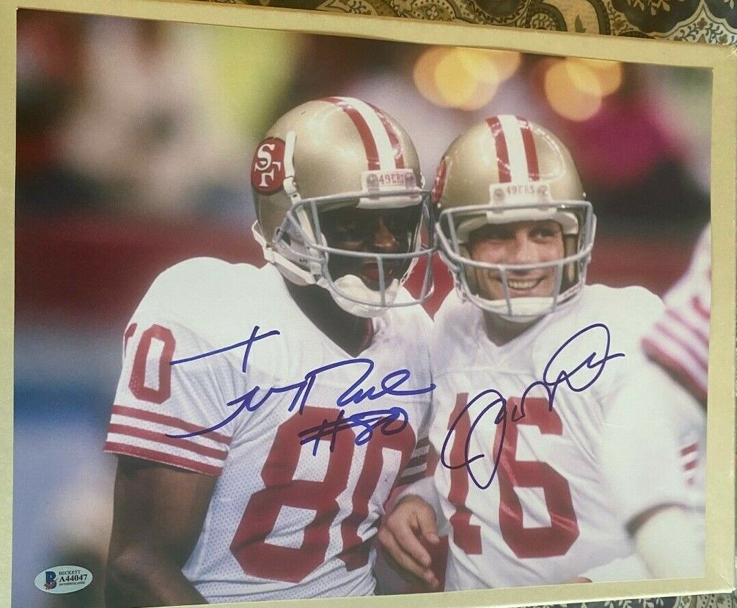 Joe Montana Jerry Rice signed autographed 11x14 Photo Poster painting San Francisco 49ers COA