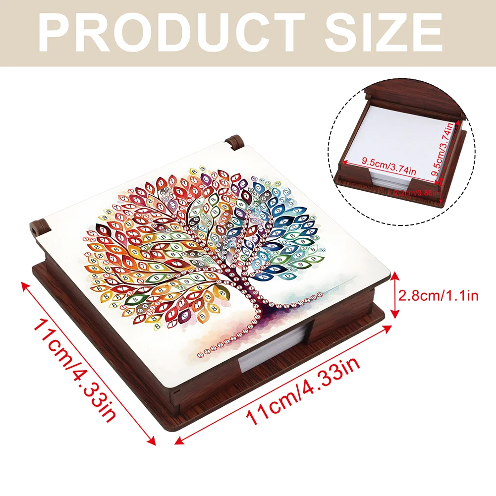 DIY Life Tree Diamond Painting Note Box Paper 160 Sheets of Paper for DIY Art Craft