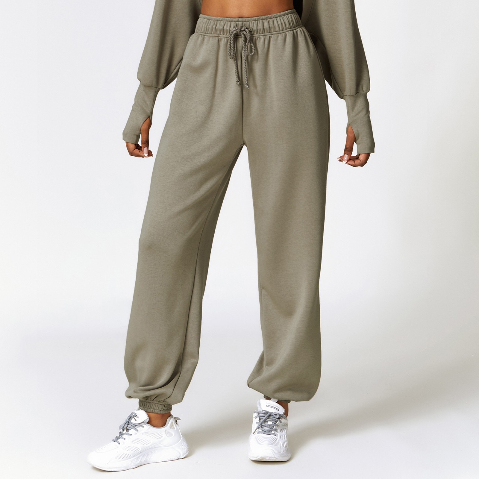 Wildrems Oversize Fashion Color Matching Loose Athletic Pants Rubber Waist Foot Out Jogging Casual Pants Y2k Vintage White Cargo Trousers