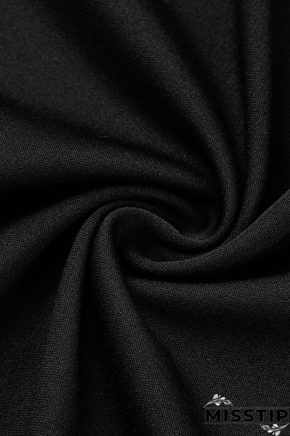 Black Casual Solid Patchwork O Neck Princess Dresses