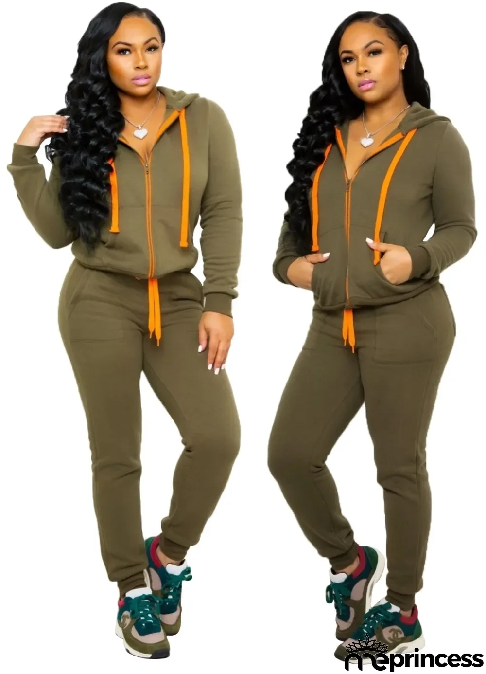 Autumn Sports Long Sleeve Hoodie Zipper Tracksuit