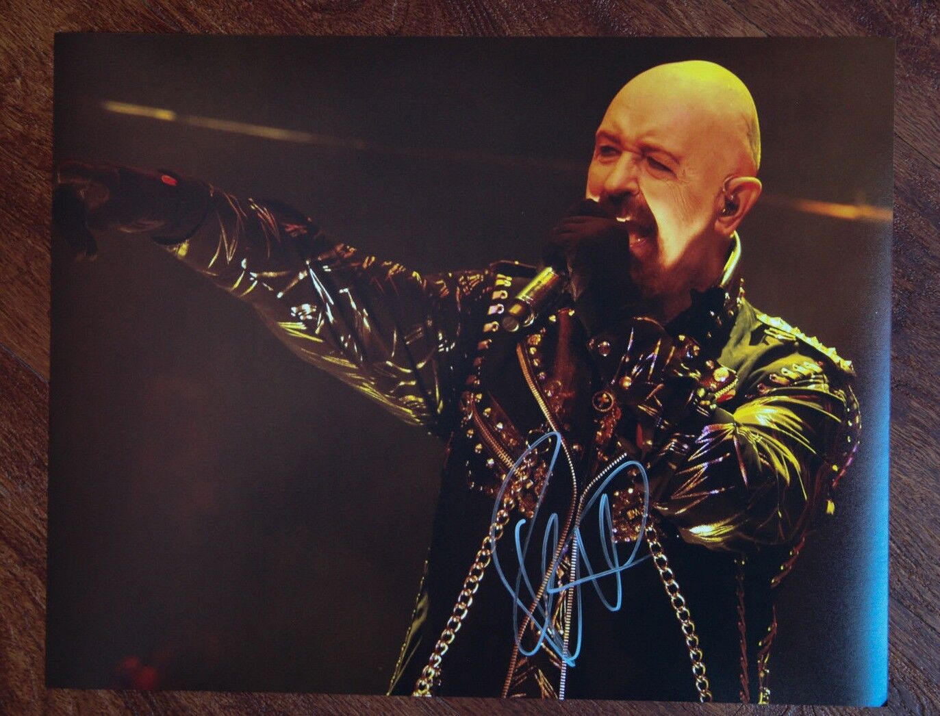 GFA Judas Priest Band * ROB HALFORD * Signed 11x14 Photo Poster painting AD3 PROOF COA