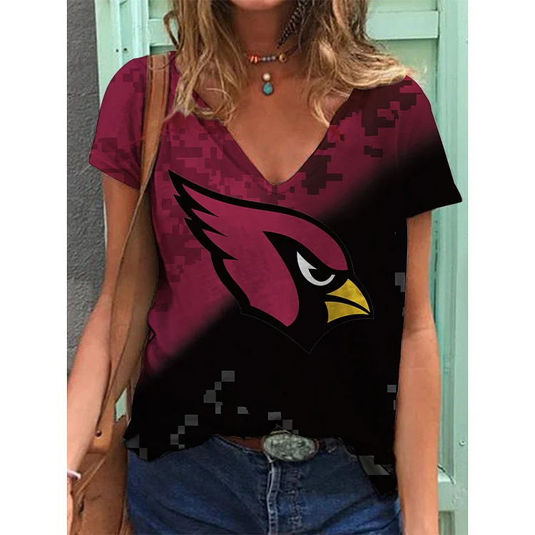 Arizona Cardinals Lightweight Short Sleeve V-Neck T-Shirt