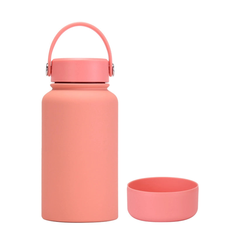 Casual Solid Color Stainless Steel Silica Gel Water Bottles 1 Piece