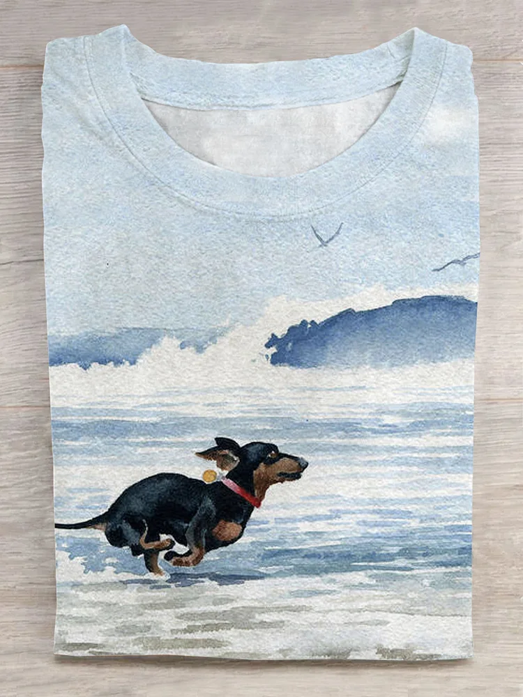 Cute Dog Art Print T-shirt