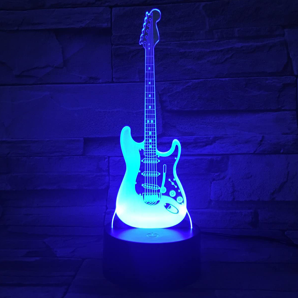 

3D Guitar Night Lamp LED USB Bedside Table Light, 501 Original