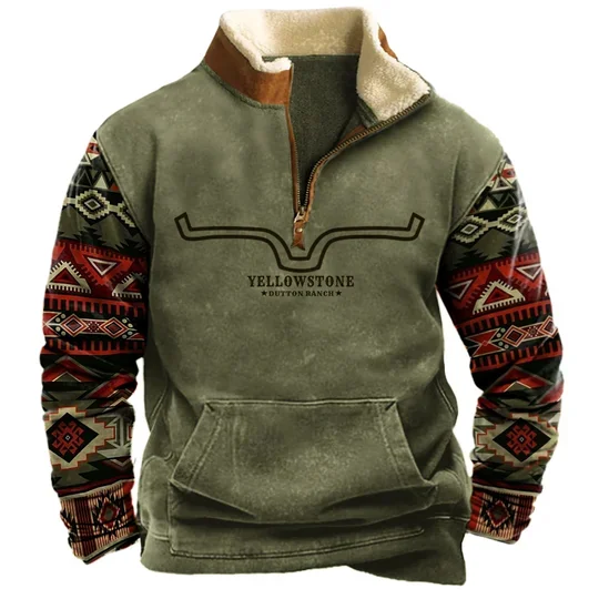 Yellowstone Dutton Ranch Cowboy Men's Hoodie  01b4