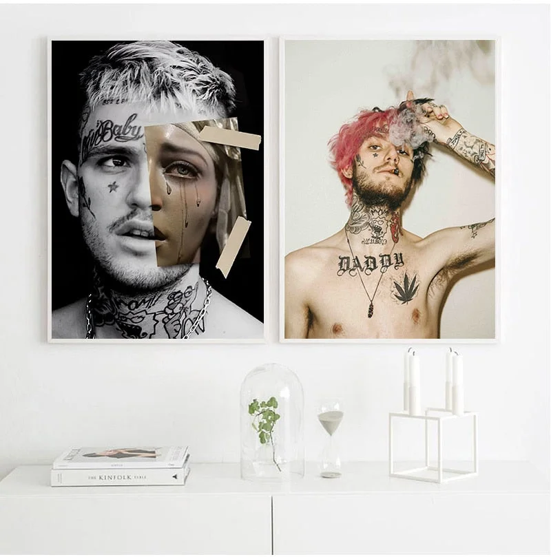 Wall Art Modular Hd Printed Pictures Nordic Style  Rapper Lil Peep Painting Modern Canvas For Living Room Home Decoration
