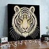 DIY Pearl Painting Tiger for Home Wall Decor with Frame(30x30cm)