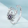 925 Sterling Silver Scorpian Cuff Ring （Adjustable Ring）
