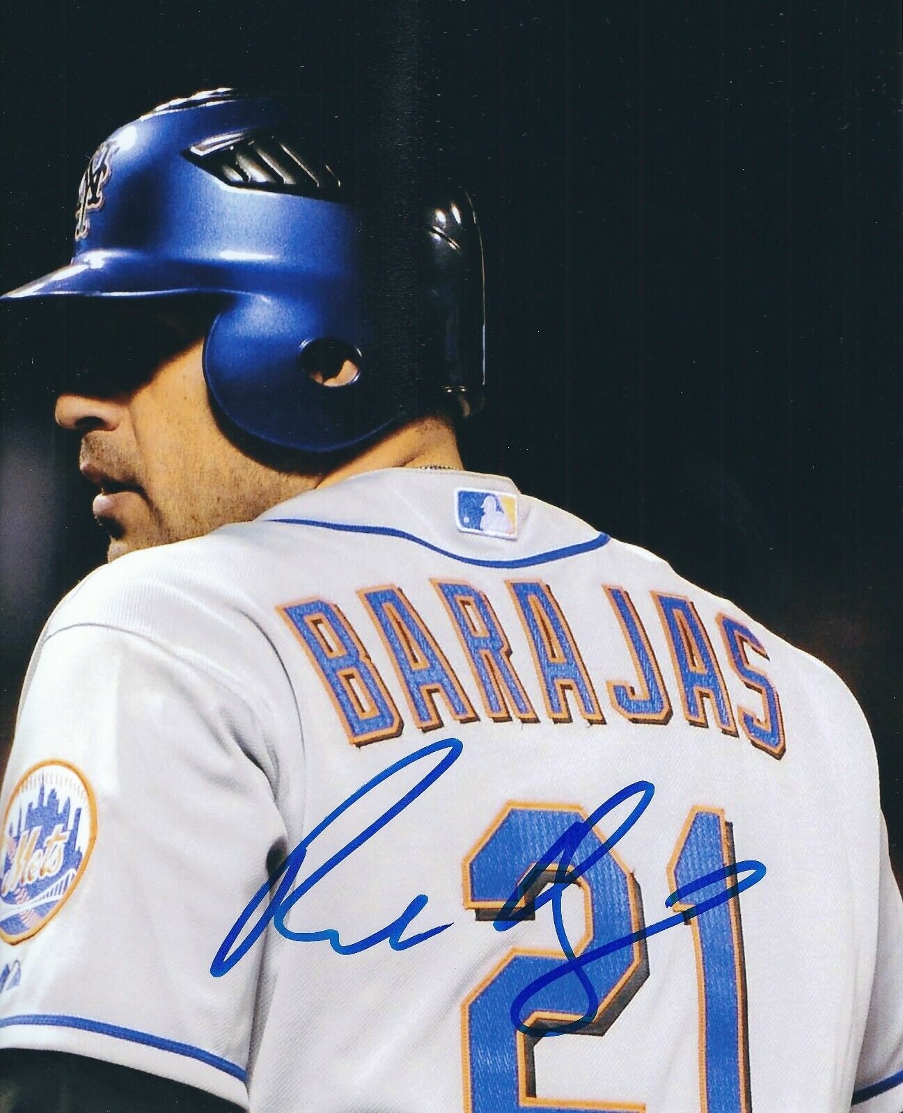 AUTOGRAPHED ROD BARAJAS New York Mets 8X10 Photo Poster painting - COA