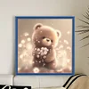 >SALE<Full Embroidery Eco-cotton Thread 11CT Printed Bear Cross Stitch Kit 40x40cm