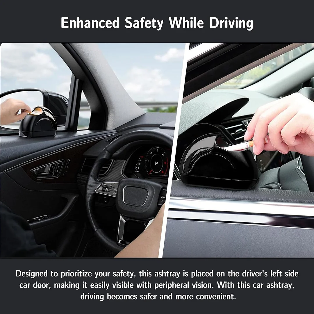 Car Ashtray with Lid-late model Car door Automotive Ashtray,Portable Ash Tray for Car