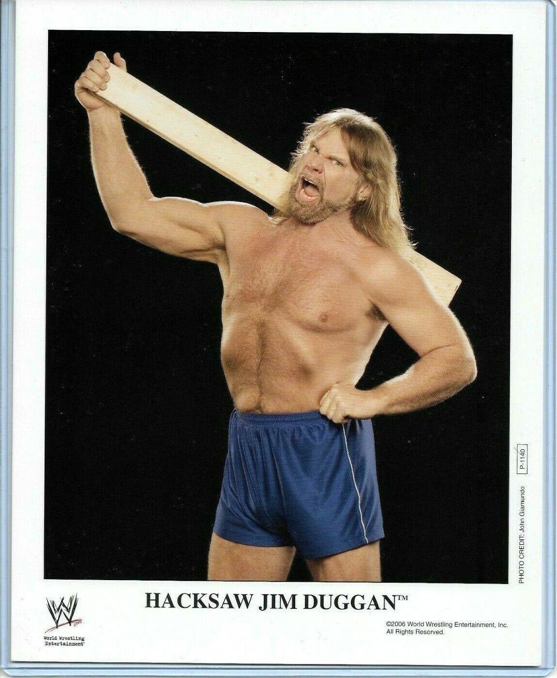 WWE JIM DUGGAN P-1140 OFFICIAL LICENSED AUTHENTIC ORIGINAL 8X10 PROMO Photo Poster painting