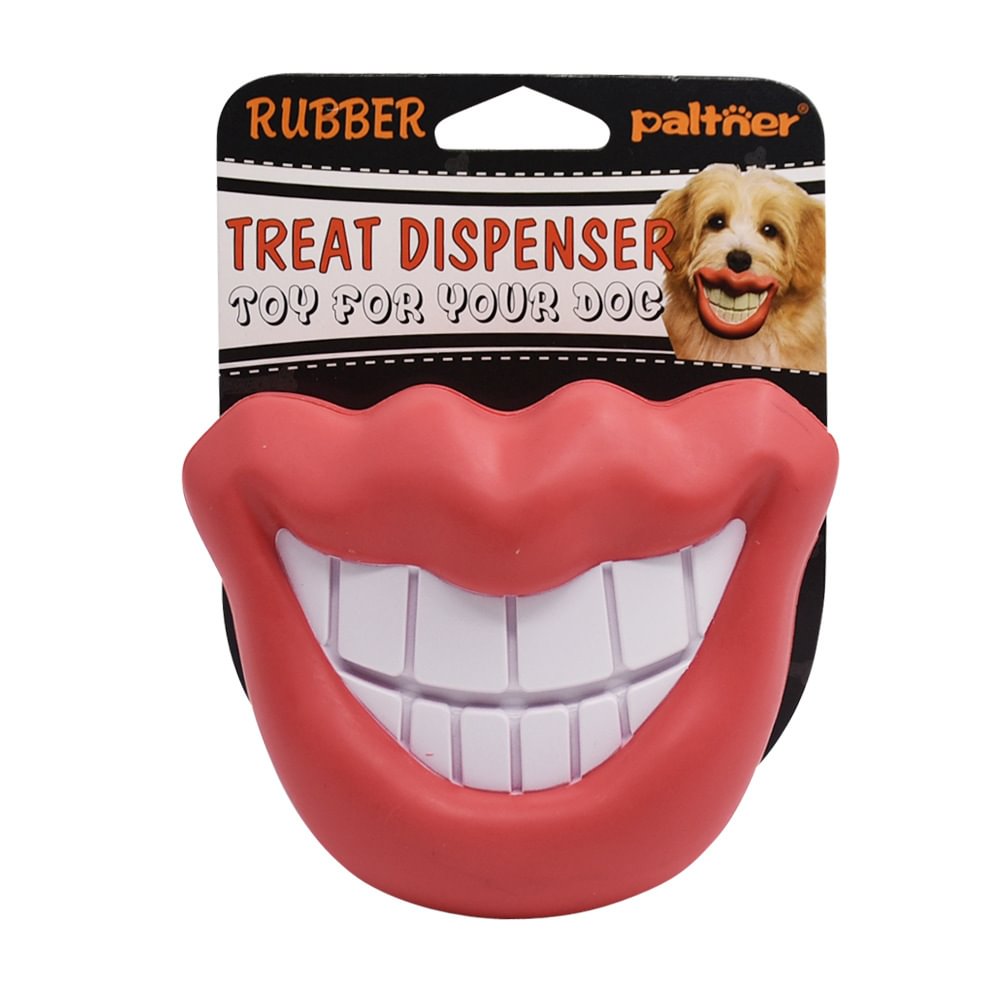 Funy Red lips Pet Dog Toys Interactive Natural Rubber Ball Cat Puppy Chew Toy Food Dispenser Ball Bite-Resistant Clean Teeth Pet Playing Balls