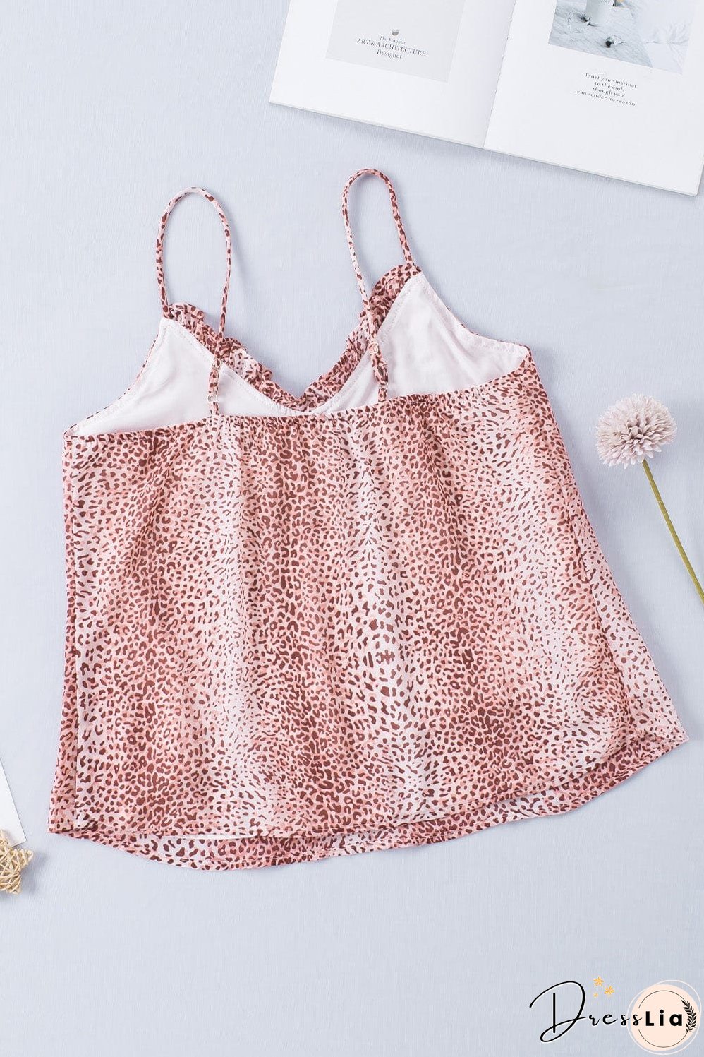 Pink Leopard Print Sexy Shift Tank Top