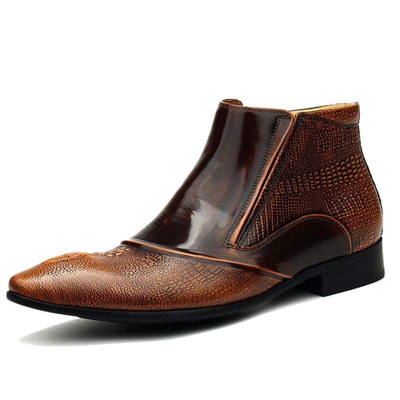 Crocodile Print Fashion Men's Boots DANRRIO.COM DANRRIO